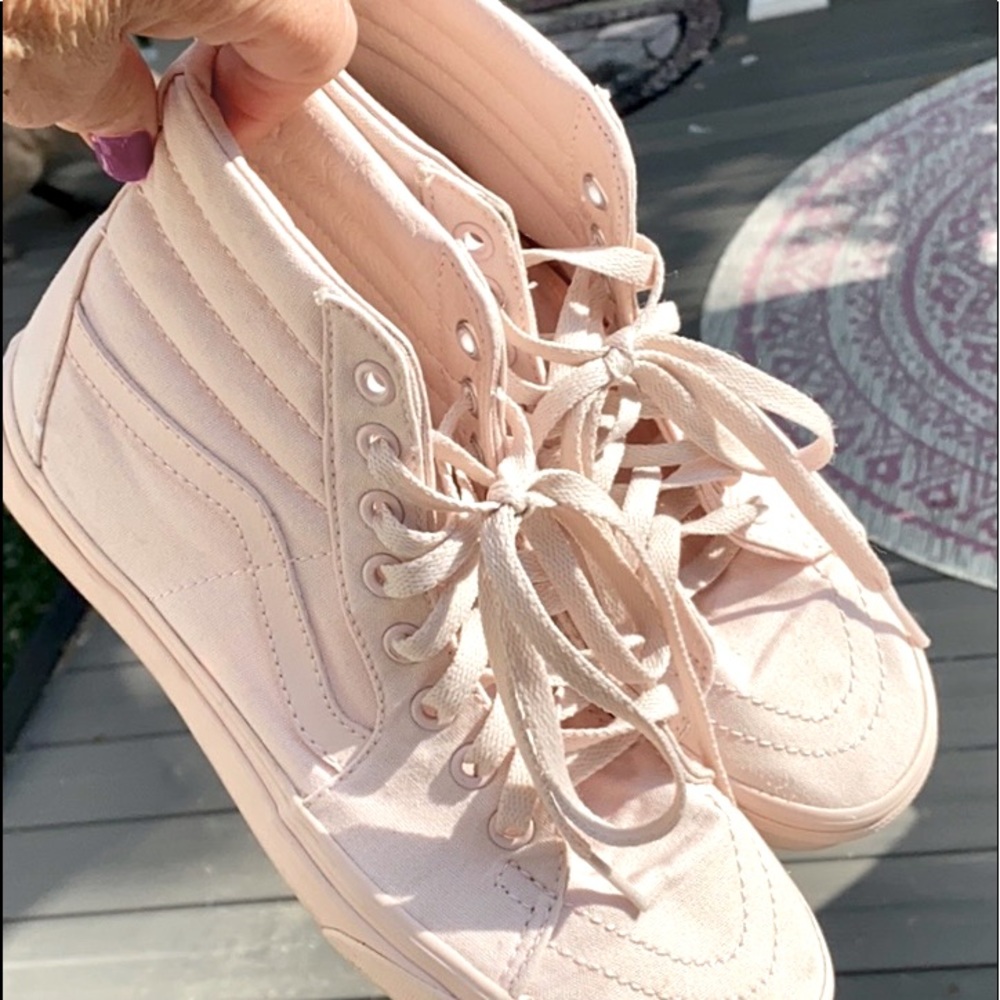 COPY - Light pink high top vans size 7.5 women’s